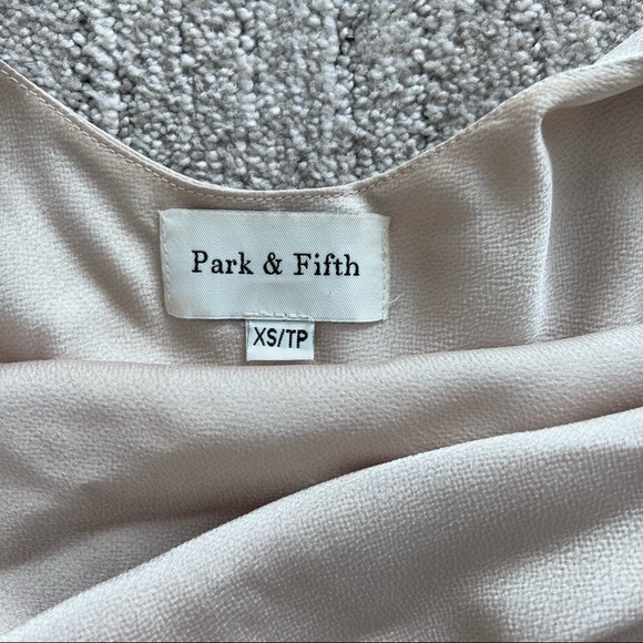 Park & Fifth Bowen Dress in Oyster Satin - Picture 4 of 7